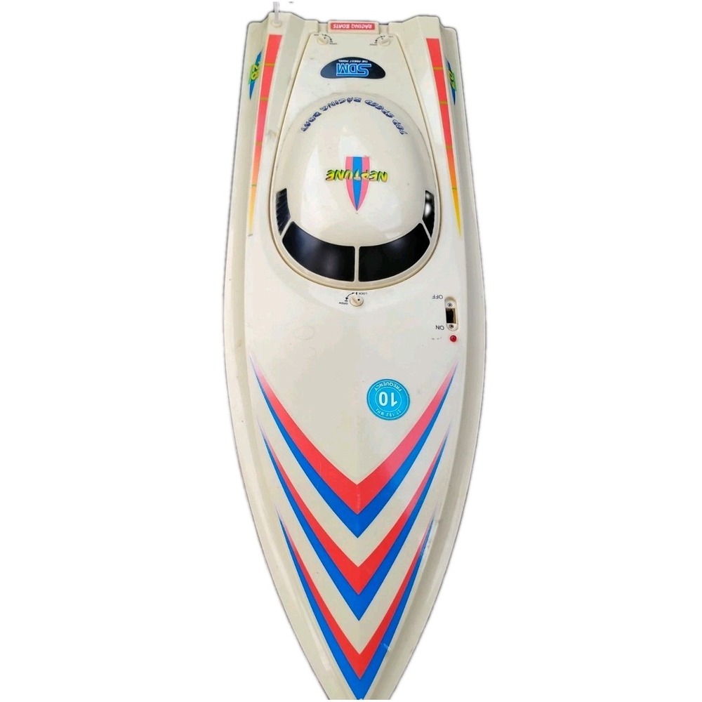 Vintage Neptune RC Racing Boat Twin Motor Digital Proportional Untested